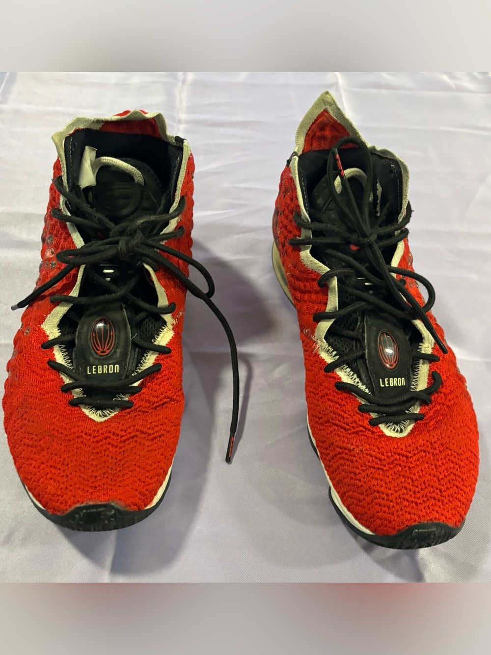 Nike LeBron 17 Air Max Red High-Top Basketball Sneakers